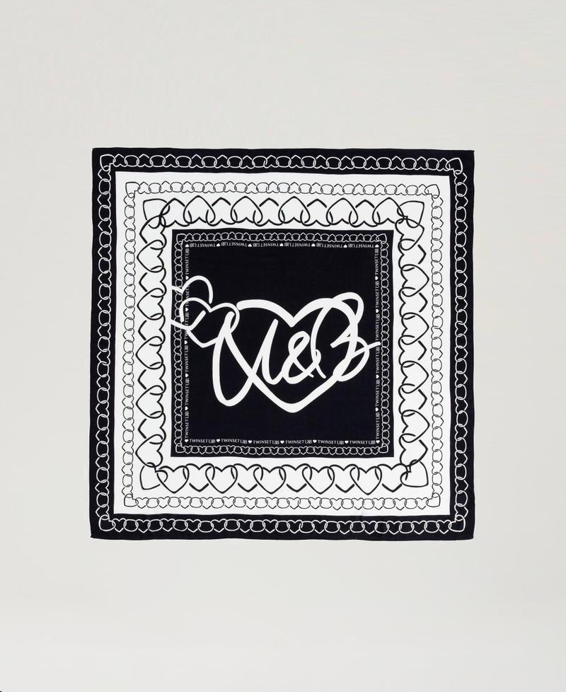 Scee by twin set Kefiah con stampa a cuori Affare Del Giorno