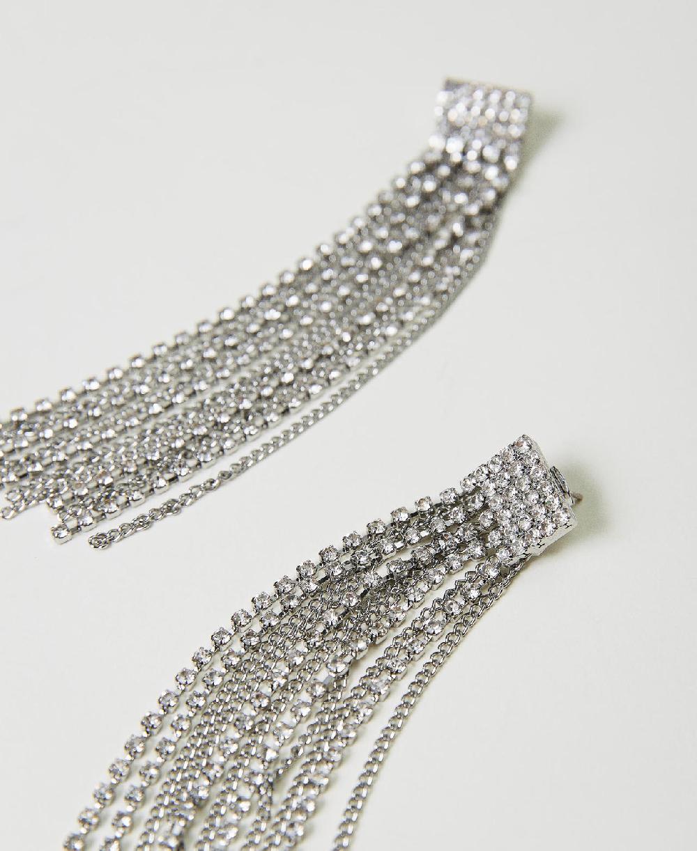 Scee by twin set Orecchini con frange di strass Offerta