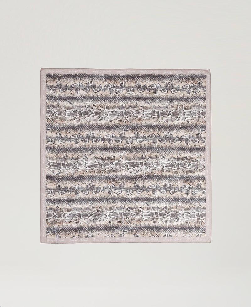 Scee by twin set Kefiah in georgette con stampa snake Online
