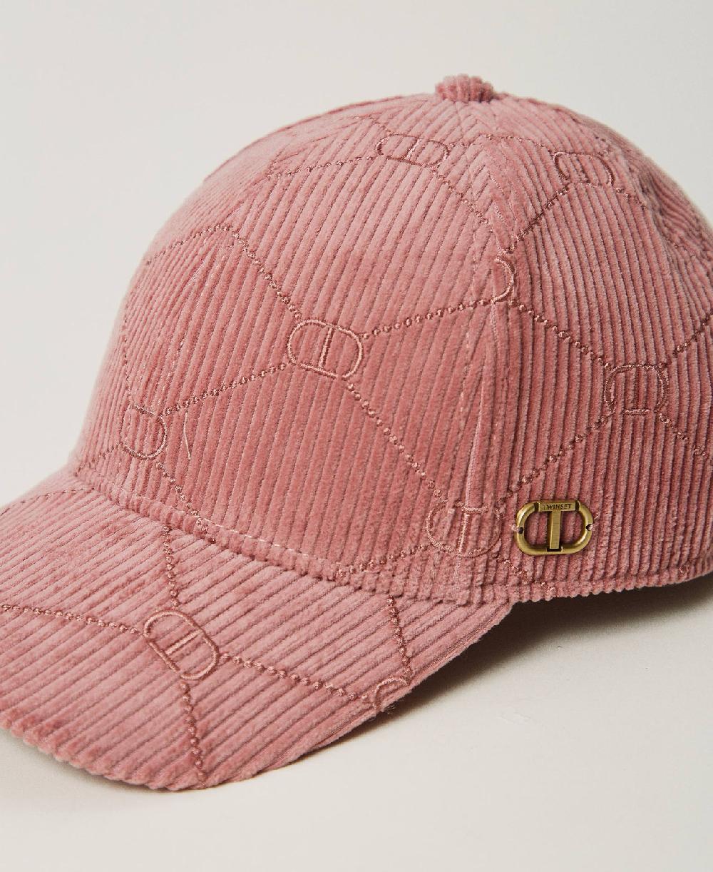 Scee by twin set Cappello da baseball in velluto con Oval T Hotsell