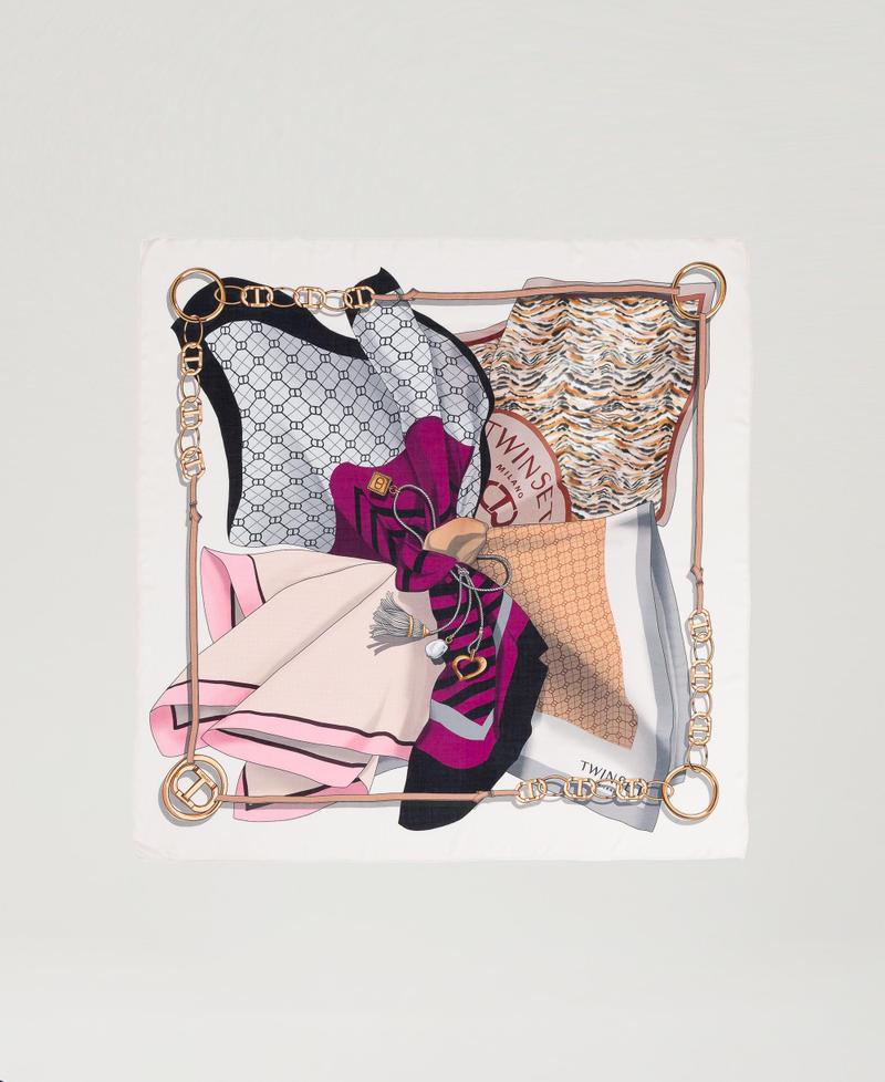 Scee by twin set Kefiah con mix di stampe Saldi Di Fabbrica