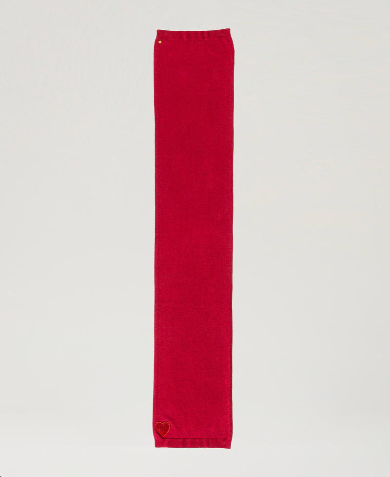 Scee by twin set Sciarpa in maglia con patch a cuore 2025