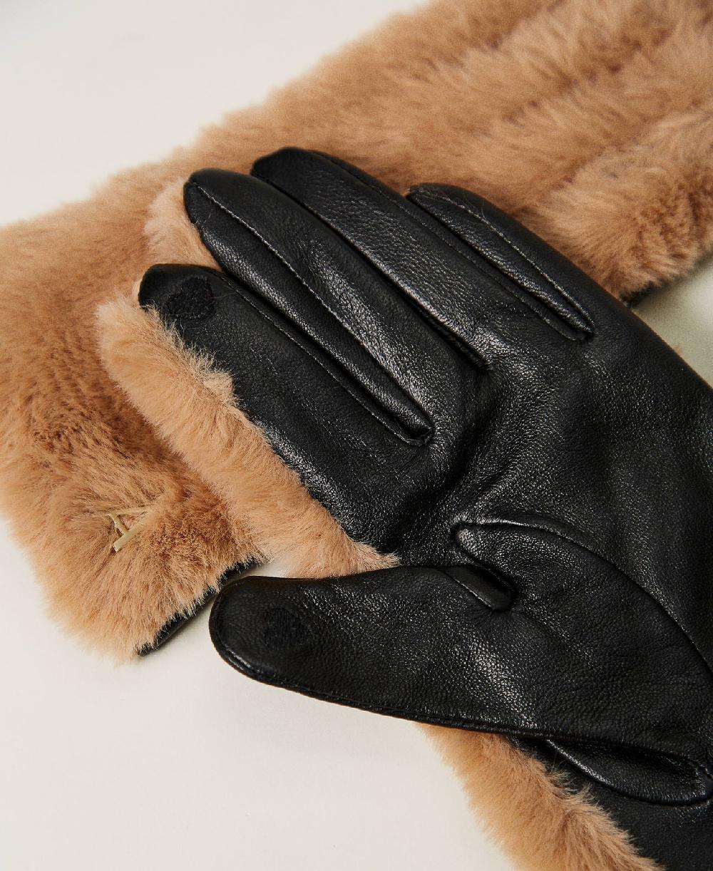 Scee by twin set Guanti in faux fur Consegna Veloce
