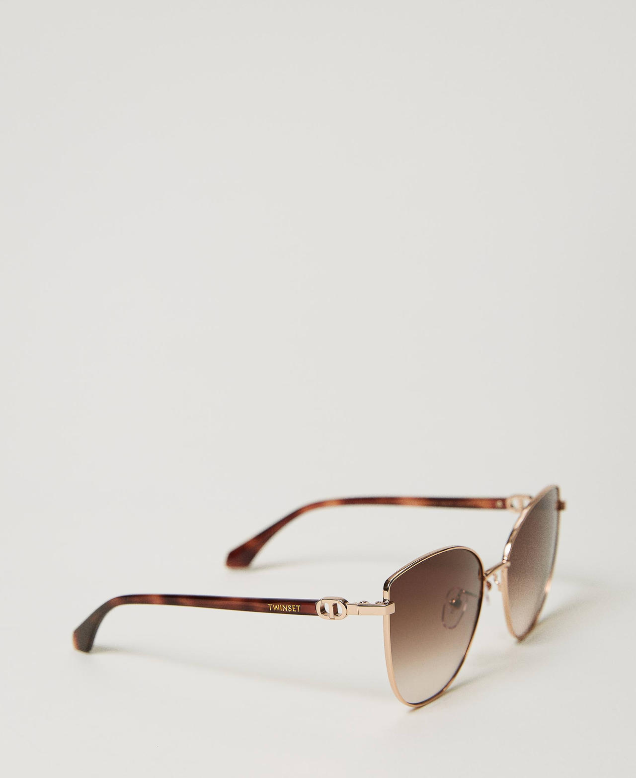 Scee by twin set Occhiali da sole cat-eye in acciaio Sottocosto