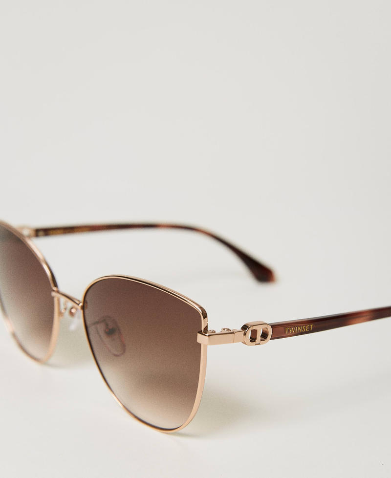 Scee by twin set Occhiali da sole cat-eye in acciaio Sottocosto