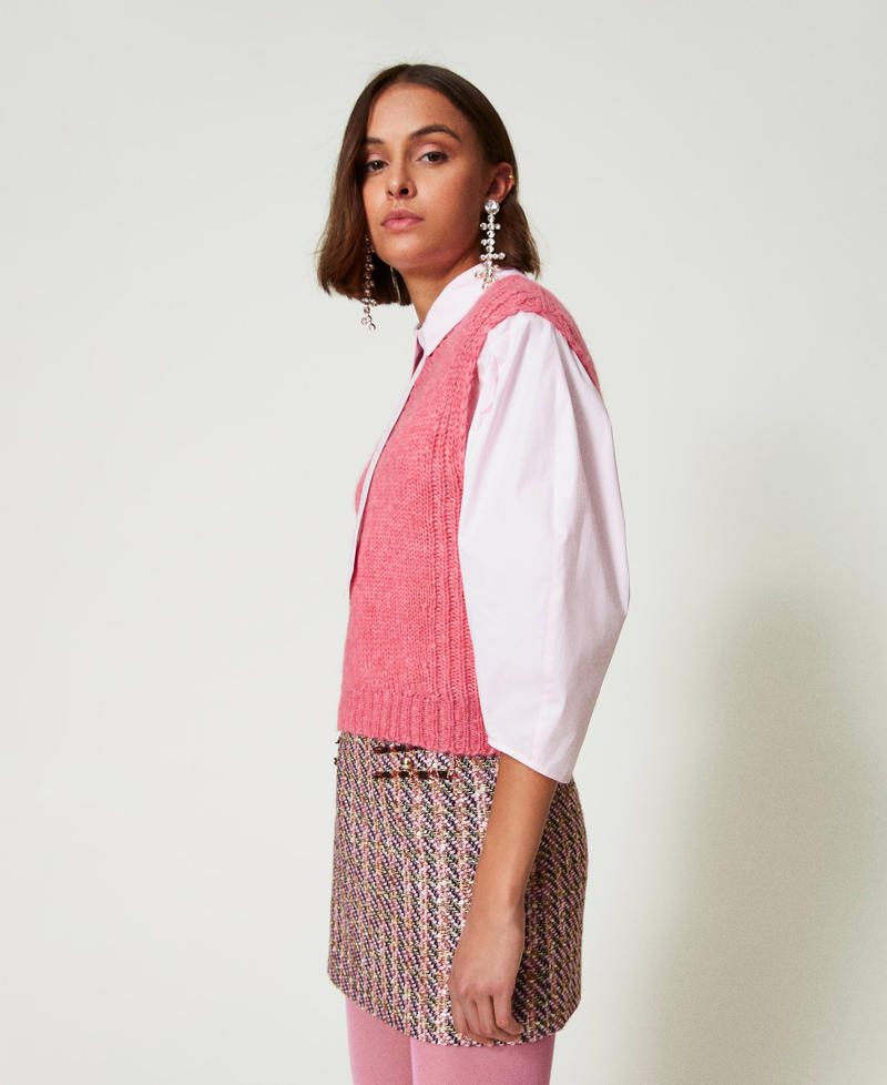 Scee by twin set Gilet in misto lana seamless Outlet