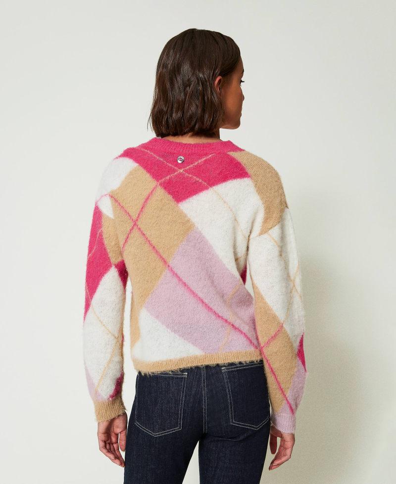 Scee by twin set Maglia jacquard argyle in misto lana Saldi