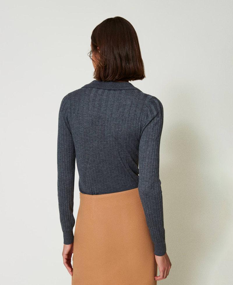 Scee by twin set Maglia a coste con ricamo Hotsell