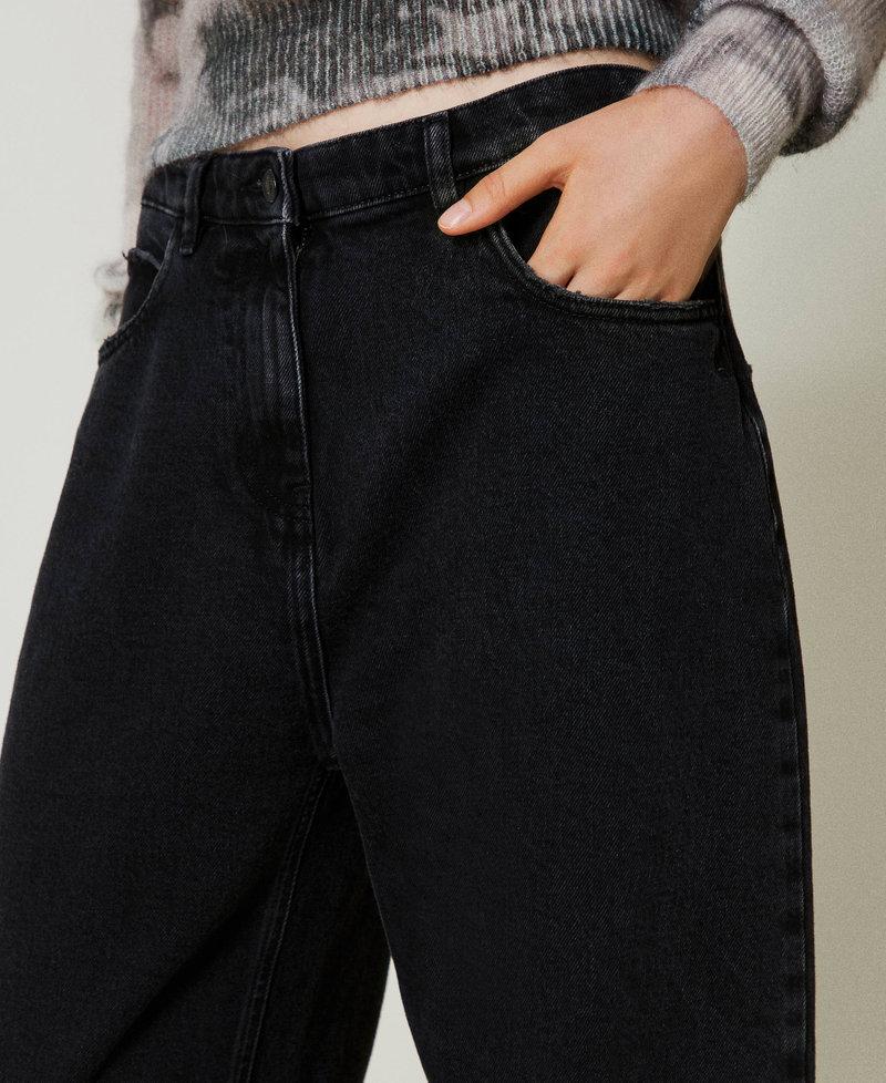 Scee by twin set Jeans nero carrot fit cinque tasche In Linea