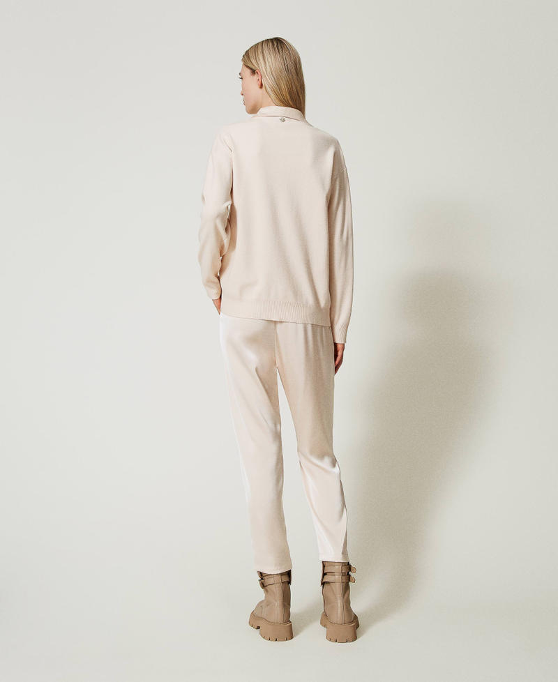 Scee by twin set Pantaloni a sigaretta in raso Vendita