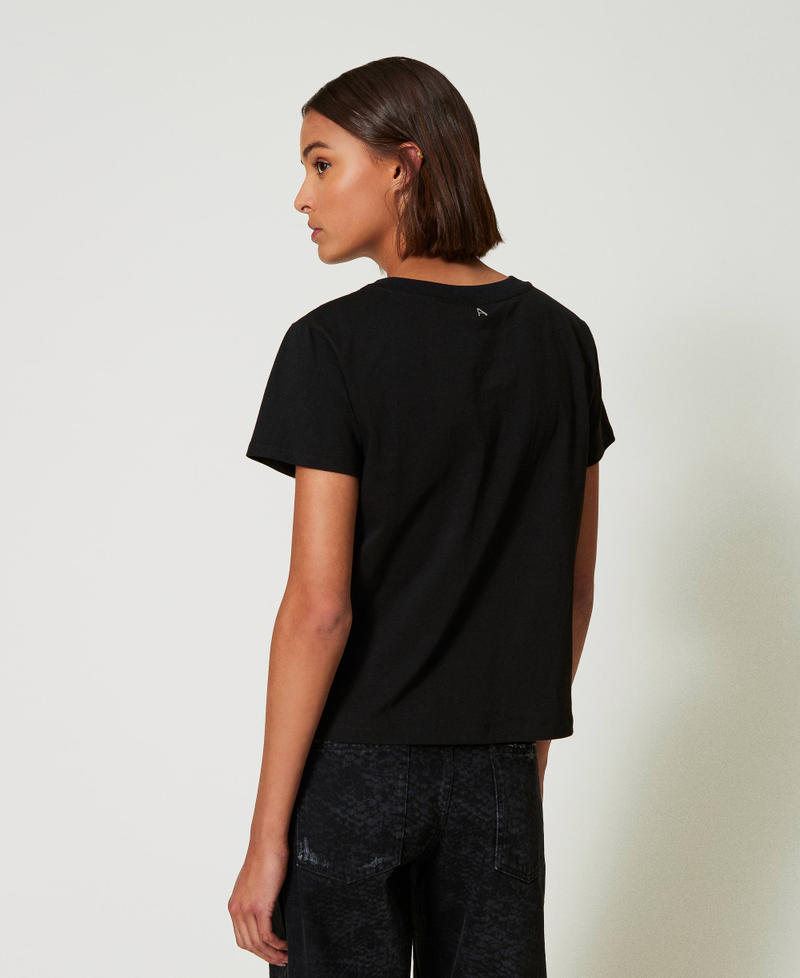 Scee by twin set T-shirt con ricami in organza Pezzi Unici