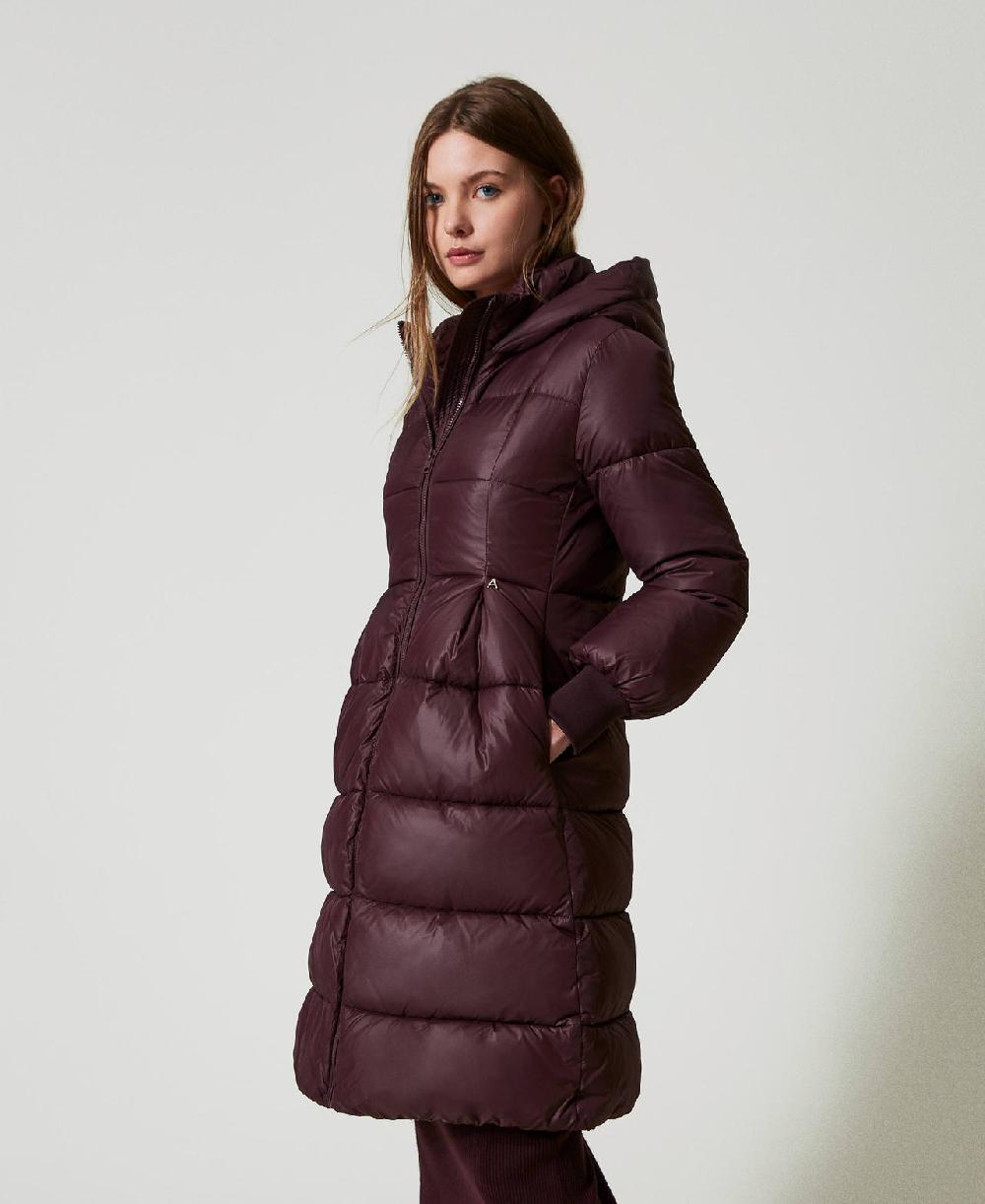 Scee by twin set Piumino lungo con cappuccio Negozi Online
