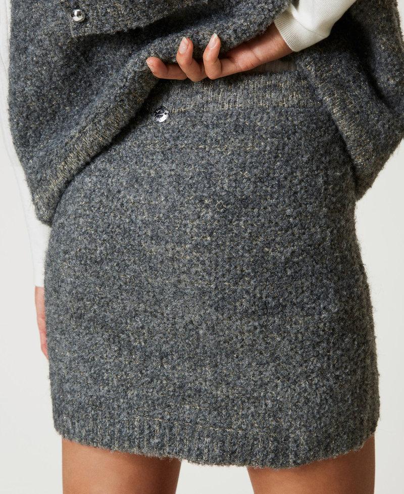 Scee by twin set Minigonna in maglia bouclé riciclata Acquista Ora