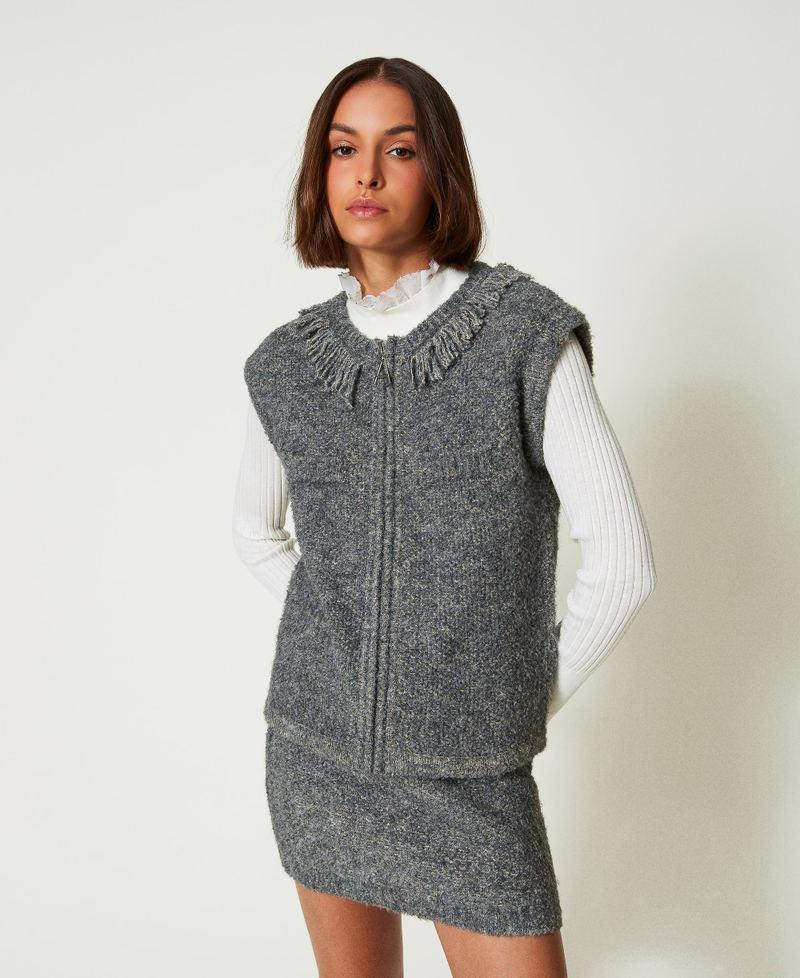 Scee by twin set Minigonna in maglia bouclé riciclata Acquista Ora