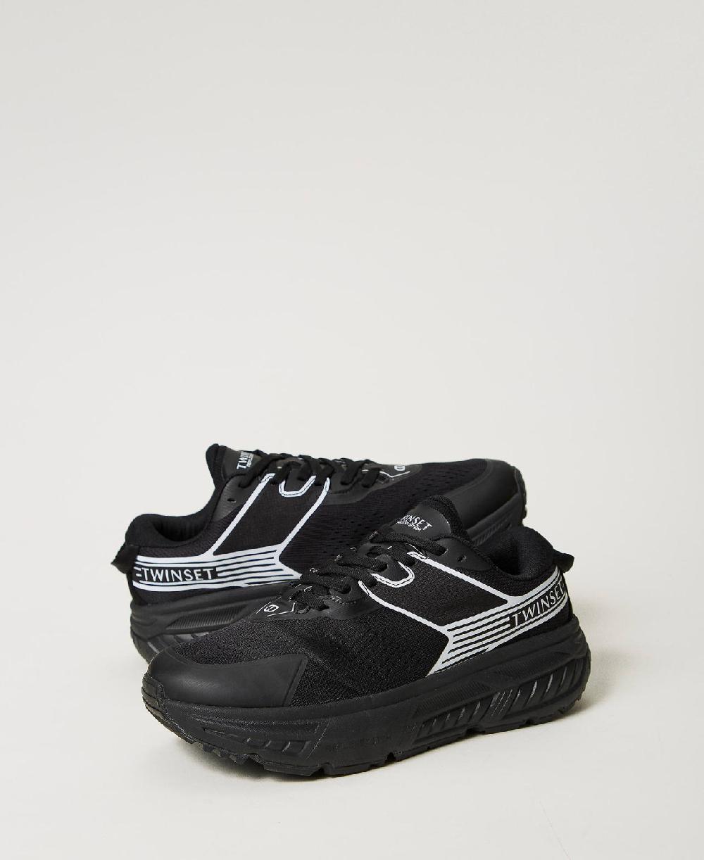 Scee by twin set Sneakers Fessura a righe con logo a contrasto Affare Del Giorno
