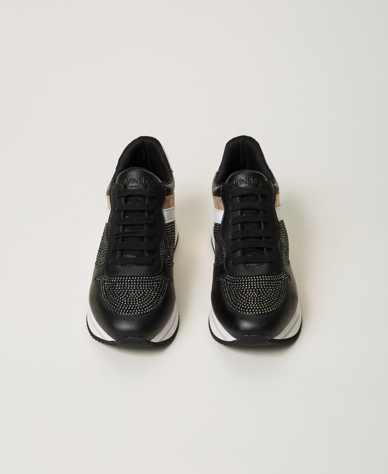 Scee by twin set Sneakers running con strass In Vendita