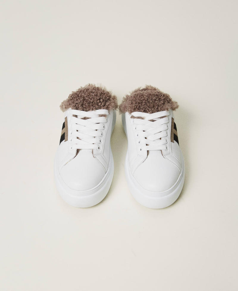 Scee by twin set Sneakers slide con faux fur Italy