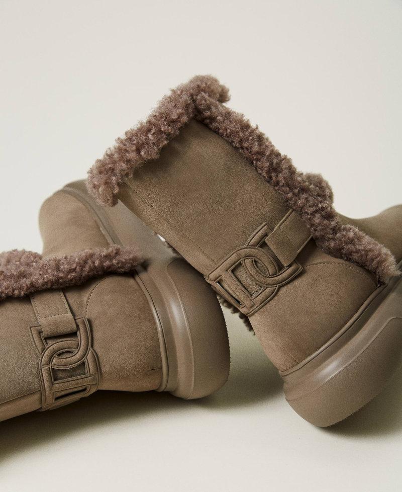 Scee by twin set Stivaletti con dettagli in faux fur Italia