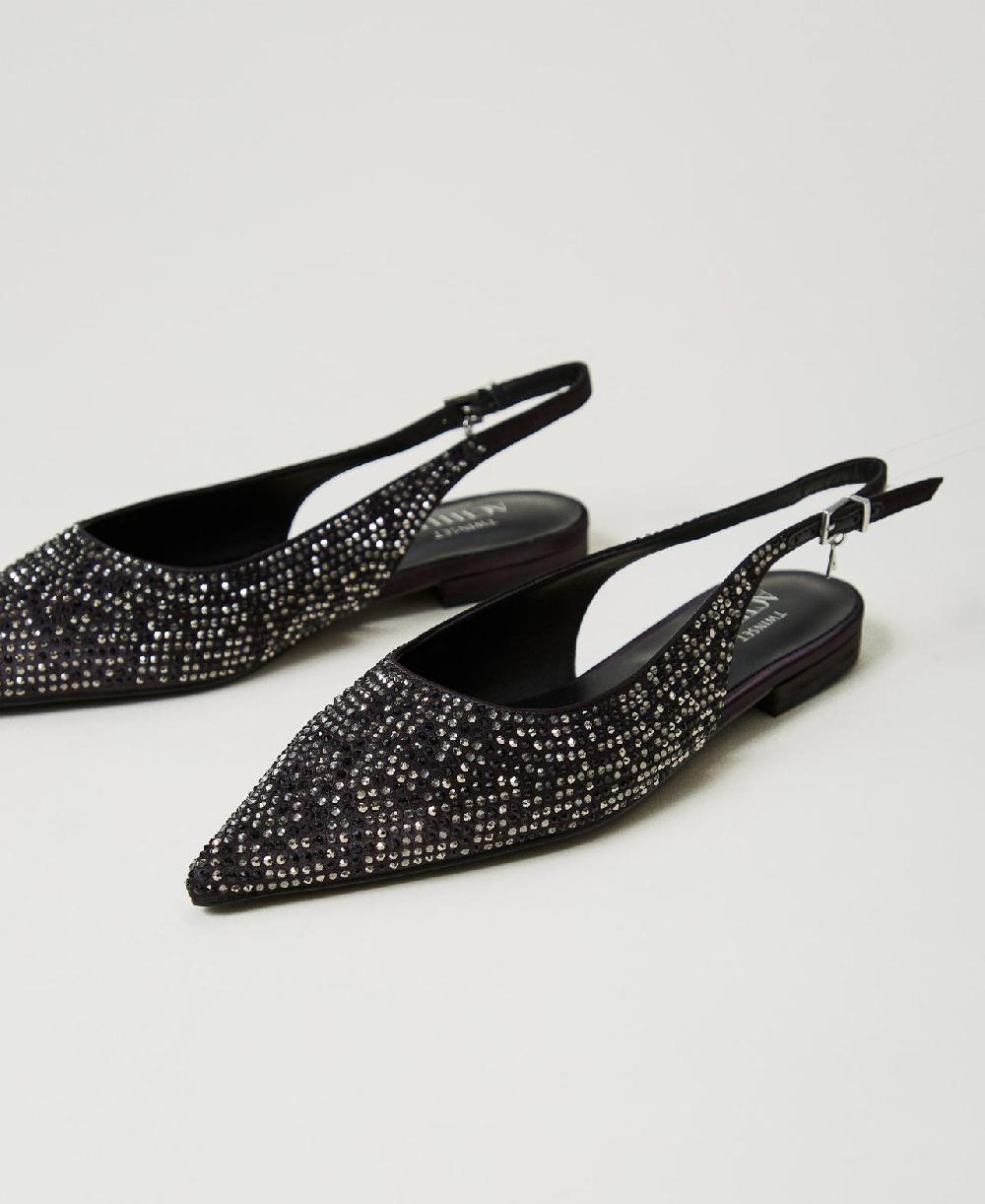 Scee by twin set Ballerine sling back con strass Consegna Veloce