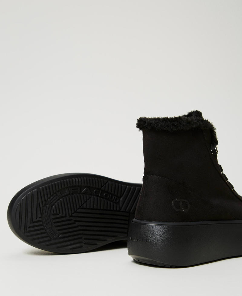 Scee by twin set Sneakers alta con faux fur Promozione Limitata