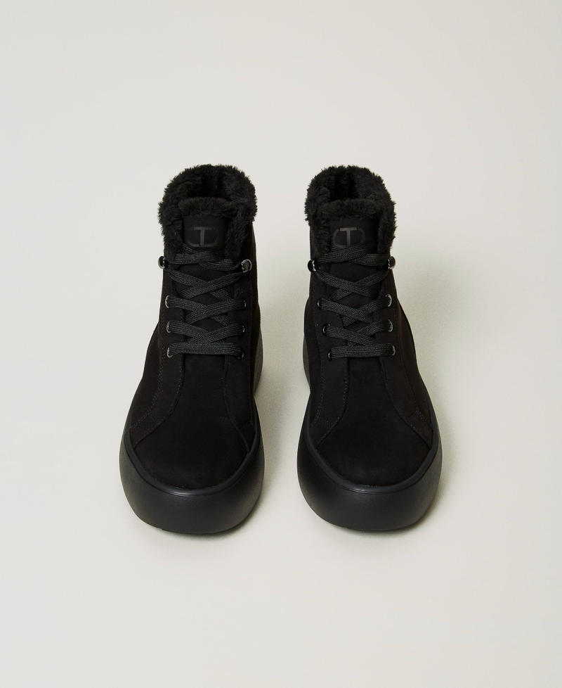 Scee by twin set Sneakers alta con faux fur Promozione Limitata