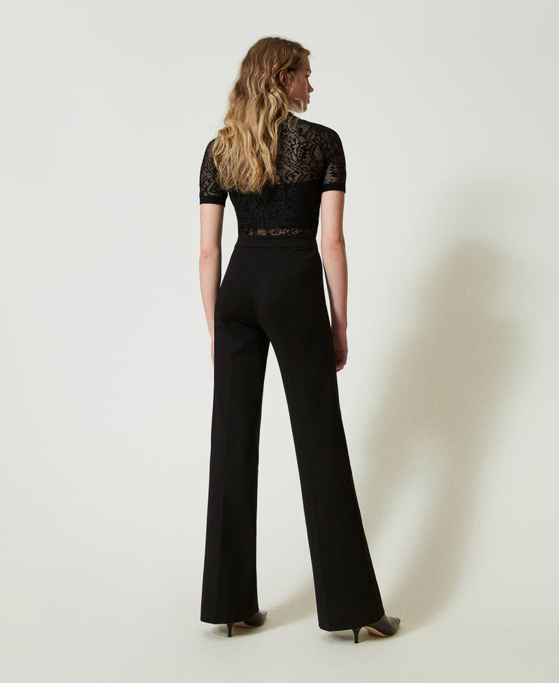 Scee by twin set Pantaloni straight leg con cinturino Oval T Online