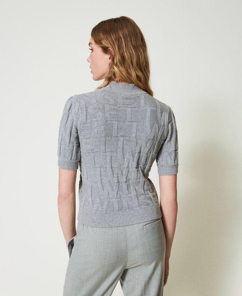 Scee by twin set Maglia in cotone e cashmere con logo Hotsell