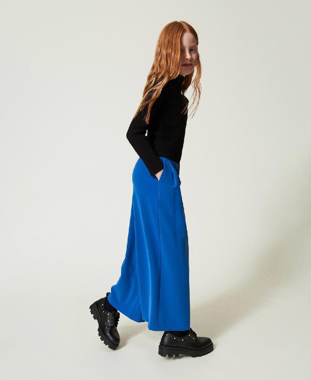 Scee by twin set Pantaloni a palazzo in flanella Saldi Di Fabbrica