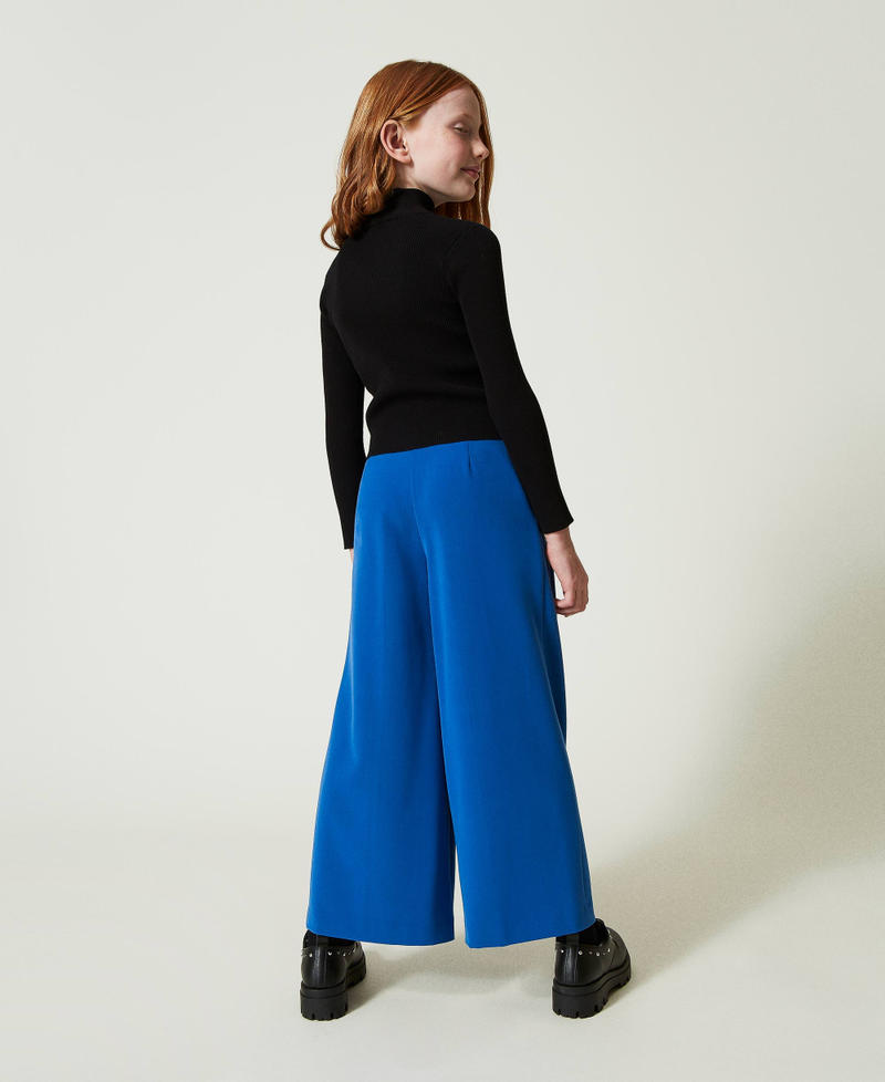 Scee by twin set Pantaloni a palazzo in flanella Saldi Di Fabbrica
