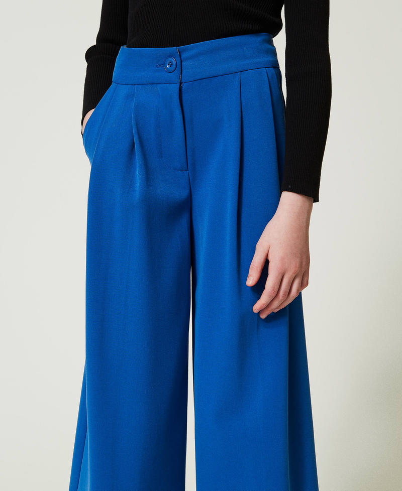 Scee by twin set Pantaloni a palazzo in flanella Saldi Di Fabbrica