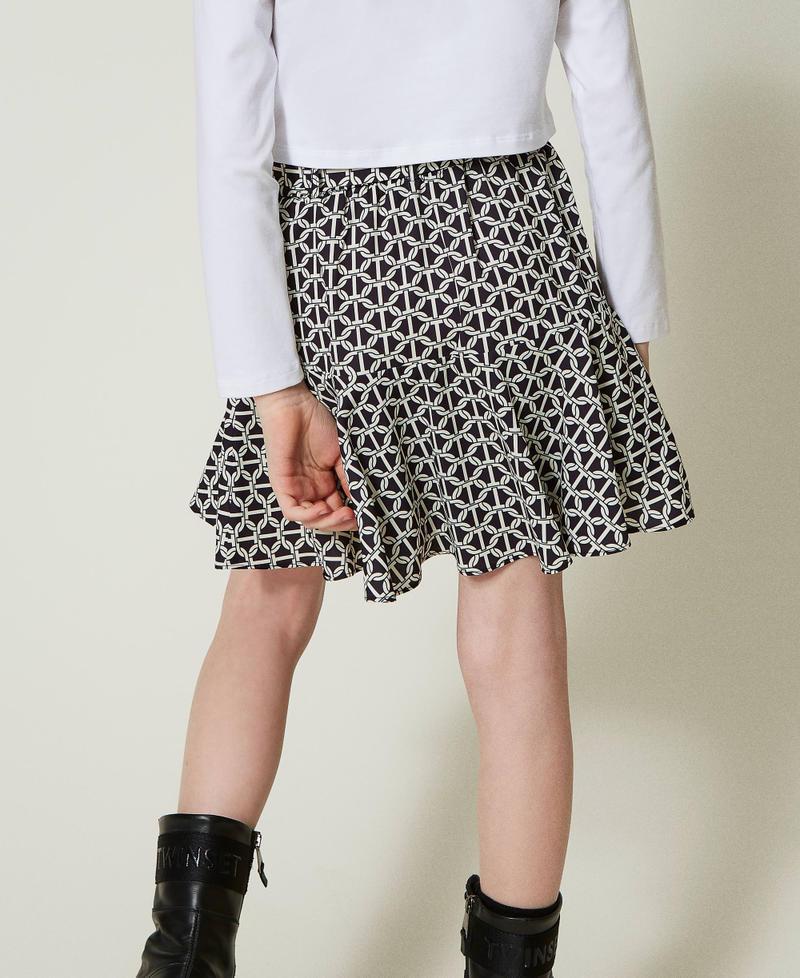 Scee by twin set Gonna pantalone in crêpe de Chine con stampa 2025