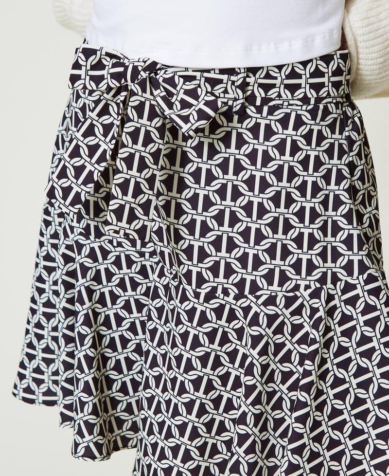 Scee by twin set Gonna pantalone in crêpe de Chine con stampa 2025