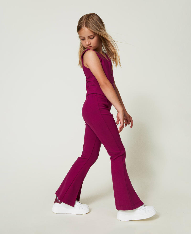 Scee by twin set Pantaloni flare con spacco In Linea
