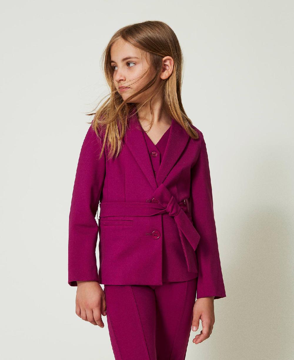 Scee by twin set Giacca blazer monopetto con cintura Nuovo