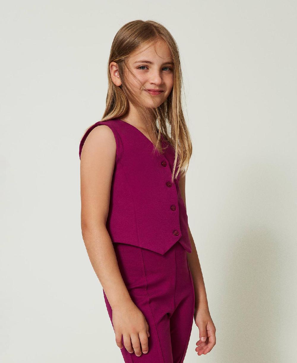 Scee by twin set Gilet monopetto con bottoni in tono Qualità