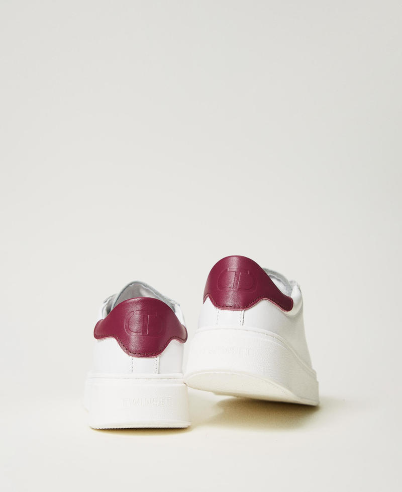 Scee by twin set Sneakers in pelle con logo Vendita