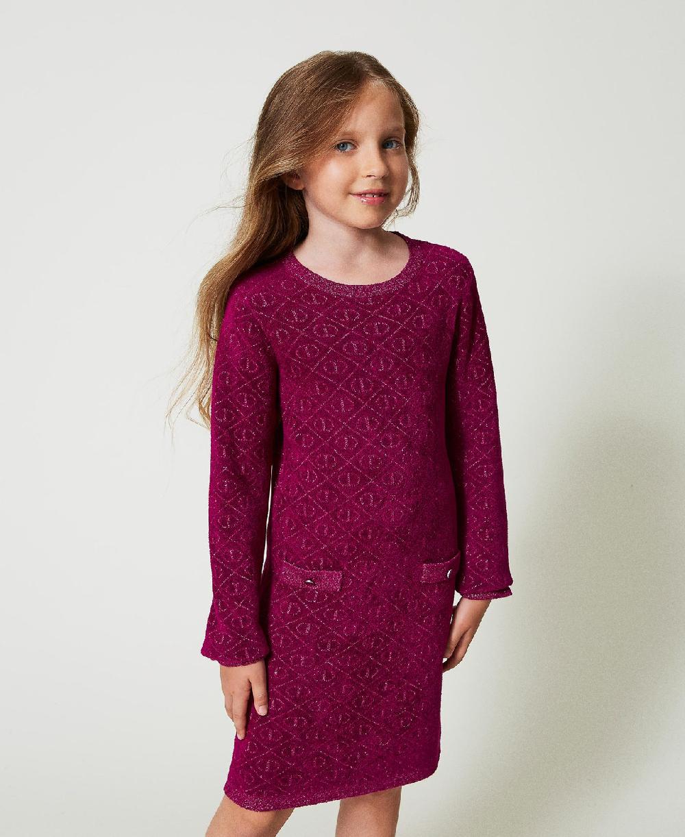 Scee by twin set Abito corto in maglia jacquard con Oval T Spedizione Gratuita