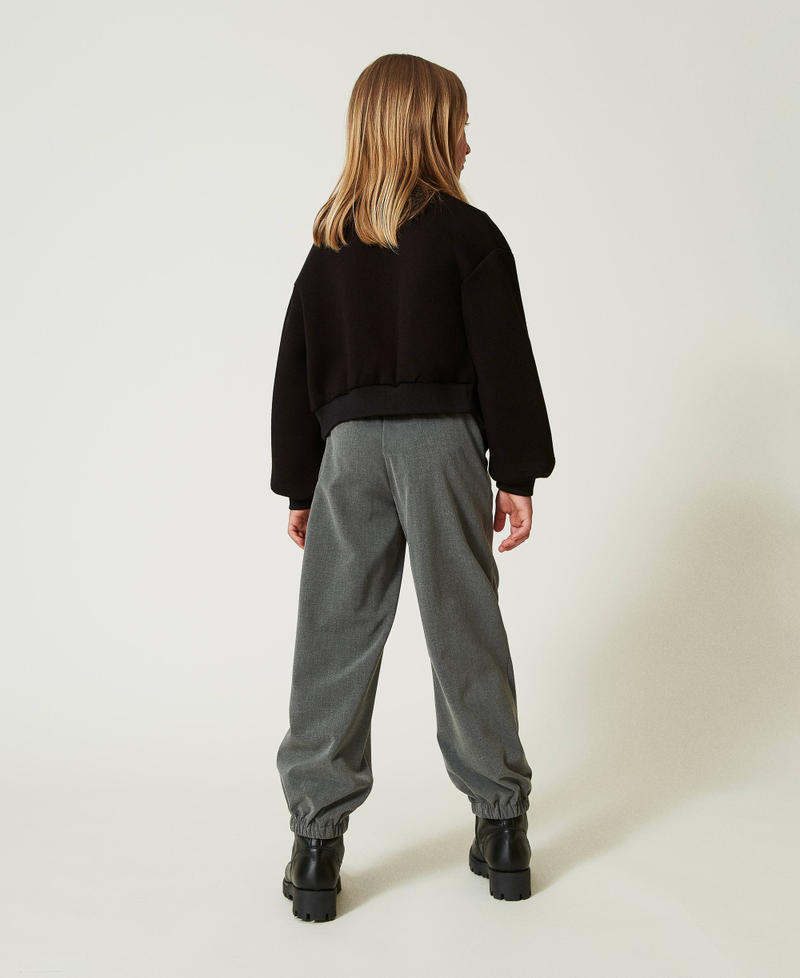 Scee by twin set Pantaloni joggers in flanella con cintura Qualità Garantita