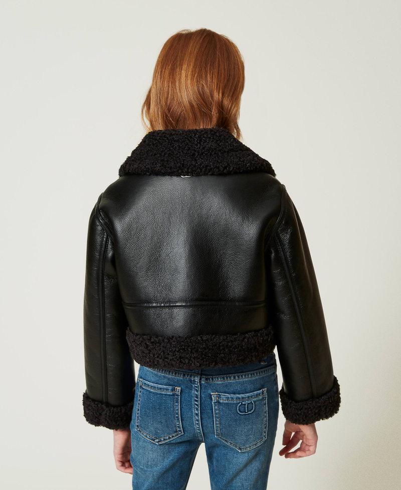 Scee by twin set Giacca aviatore con faux fur Consegna Veloce