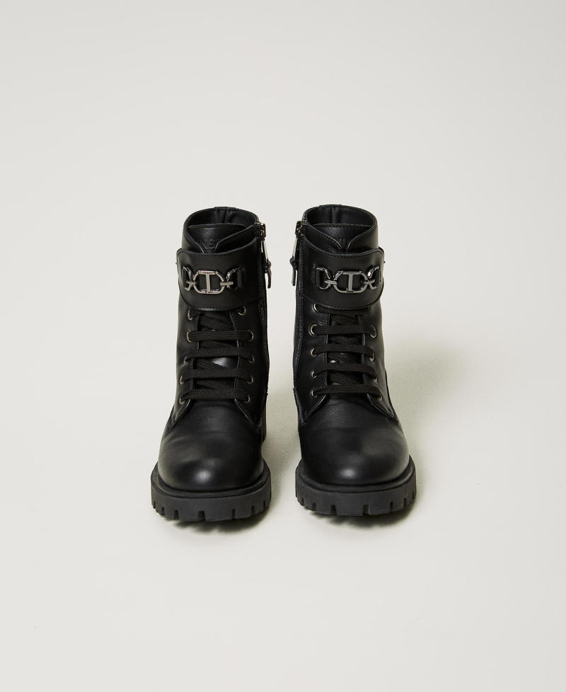 Scee by twin set Anfibi in pelle con cinturino Promozione Limitata