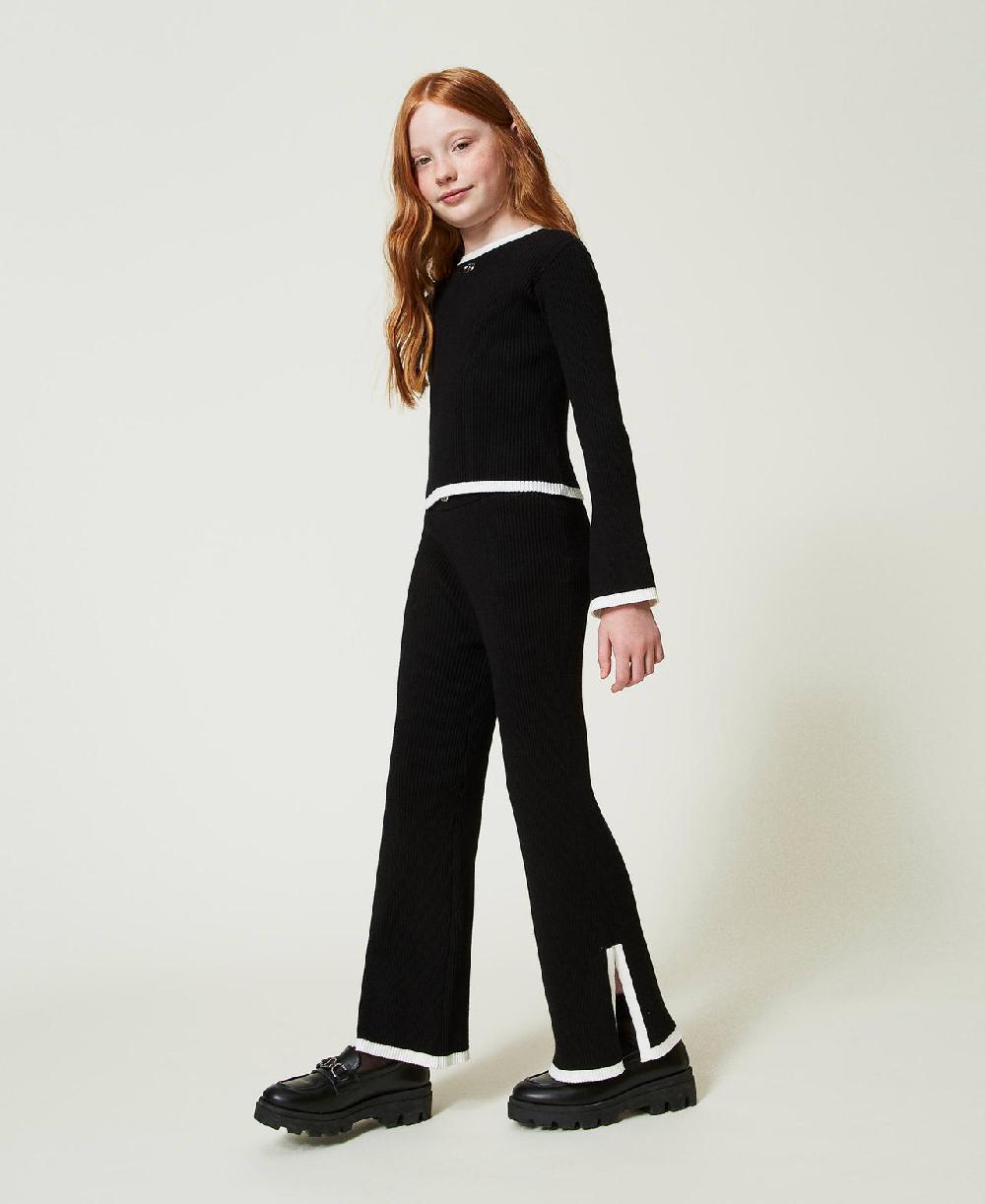 Scee by twin set Maglia e pantaloni ampi a costine Convenienza