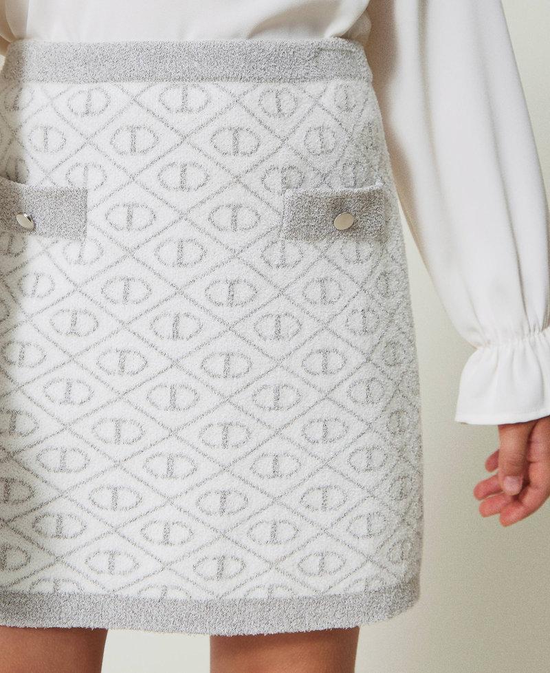 Scee by twin set Gonna corta in maglia jacquard con Oval T Economico