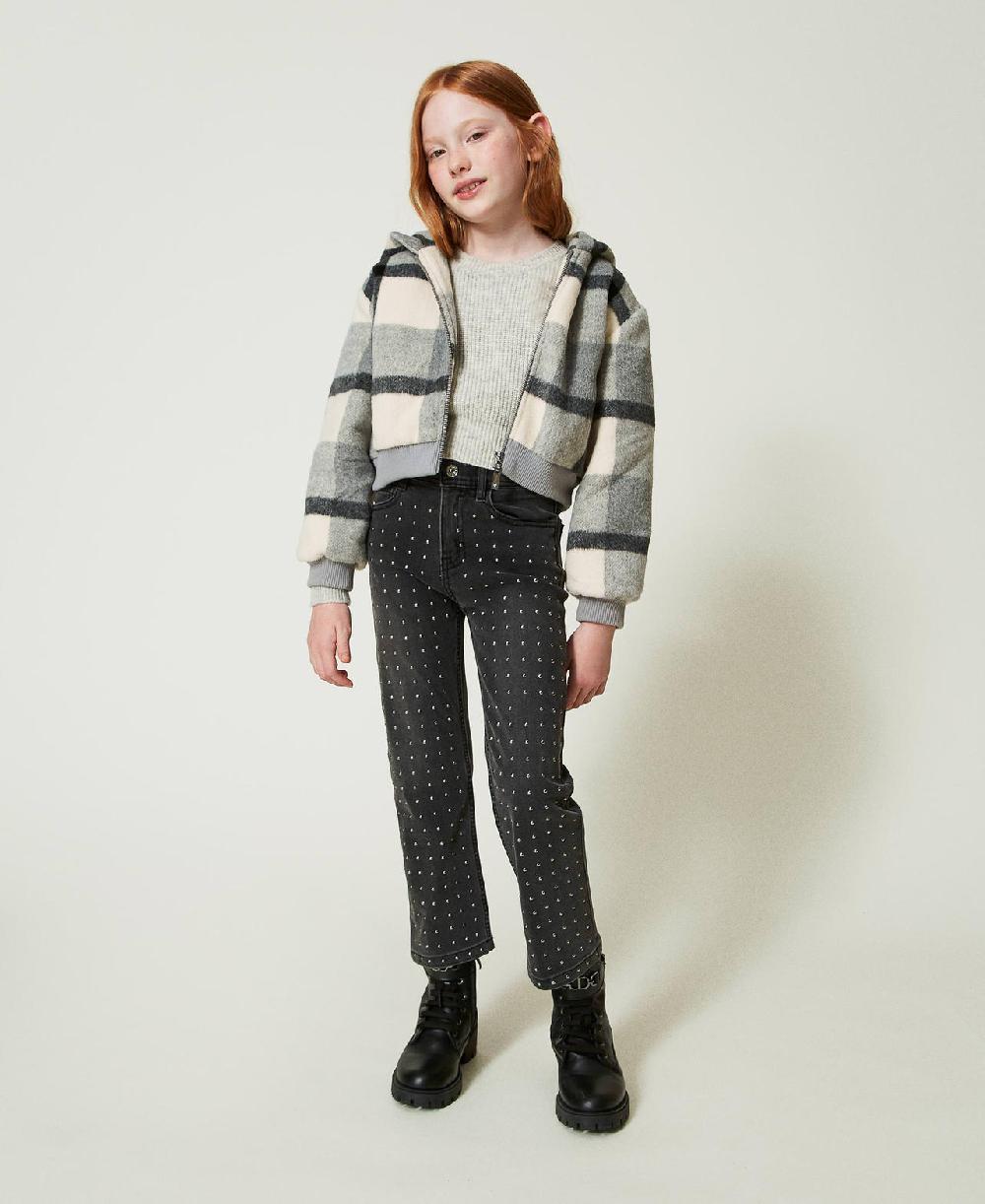 Scee by twin set Bomber in panno check Saldi Di Fabbrica