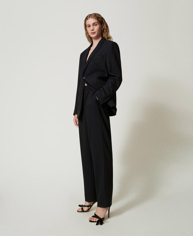 Scee by twin set Pantaloni in serge misto lana Italy