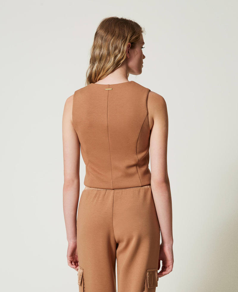 Scee by twin set Gilet in tessuto scuba Italia
