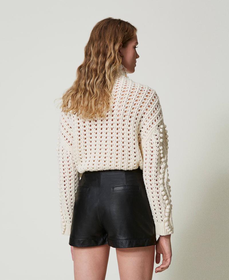 Scee by twin set Shorts 'Fairfax' in pelle con zip Spedizione Gratuita