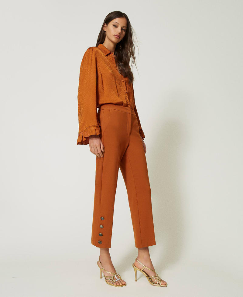 Scee by twin set Pantaloni cropped con bottoni Shopping Online