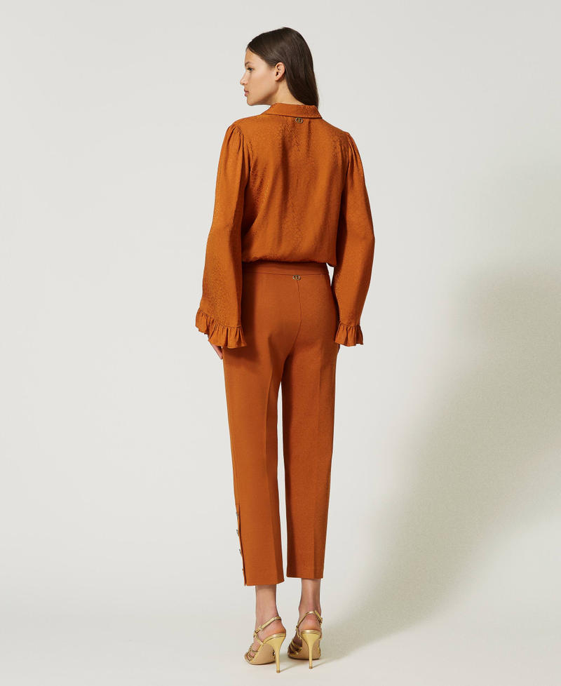 Scee by twin set Pantaloni cropped con bottoni Shopping Online