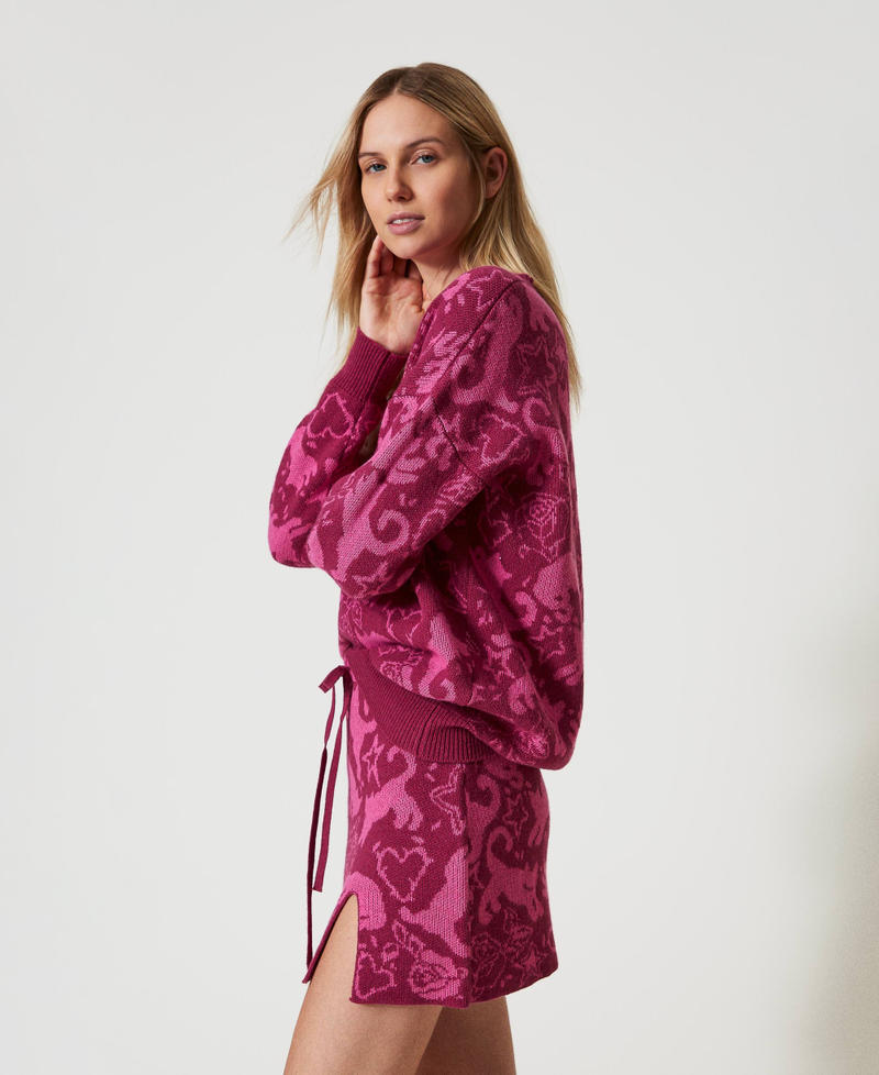 Scee by twin set Minigonna jacquard in filato Treeblend Online