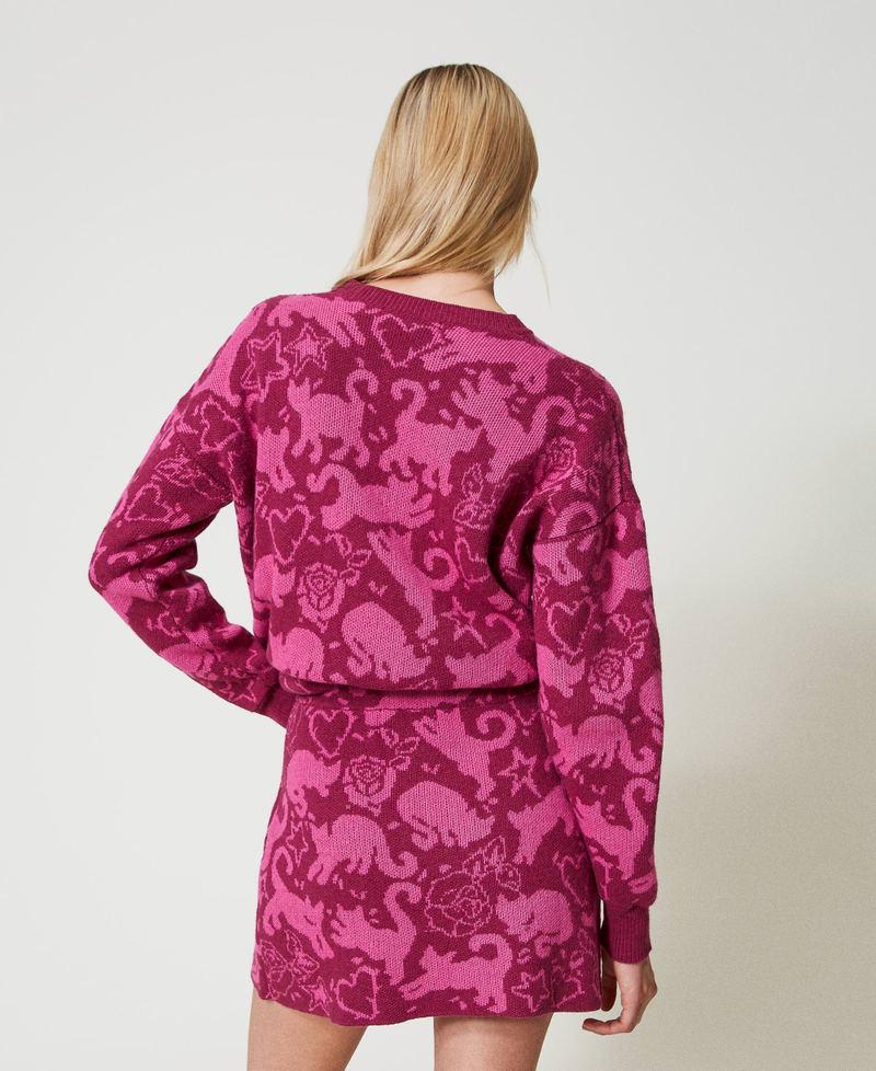 Scee by twin set Minigonna jacquard in filato Treeblend Online